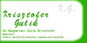 krisztofer gulik business card